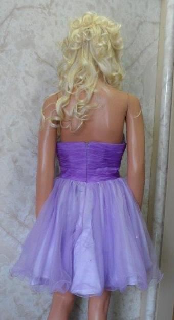 short lilac prom dress