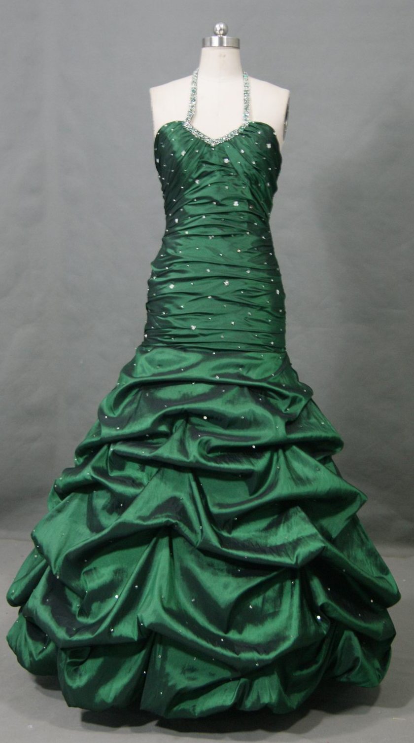 green princess prom dresses