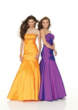 Orange prom dresses.