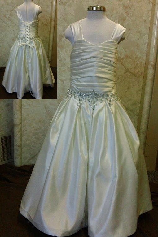 custom flower girl dress to match the brides