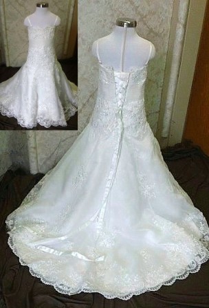lace flower girl wedding gown
