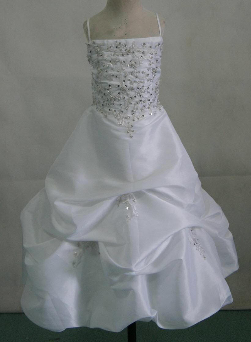 miniature bridal gown with applique bodice pick up ball gown skirt