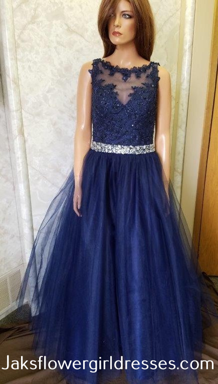 Sheer-Back Long Formal Prom Dress with Beaded Bodice