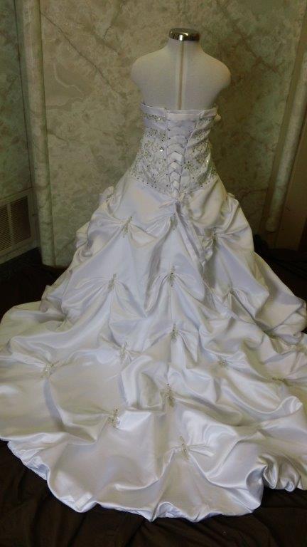 white miniature wedding gown