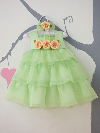 lime green toddler dress