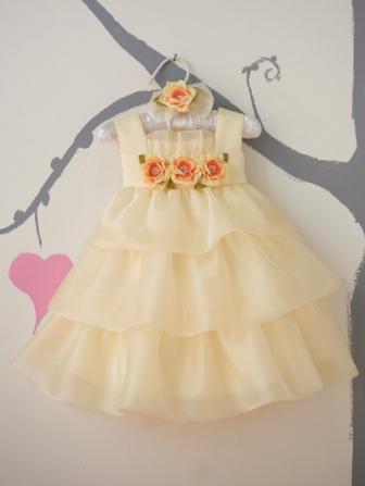 infant yellow ruffled dress