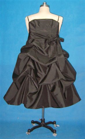 black taffeta dress