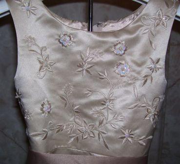 Bodice details of junior bridesmaid dress