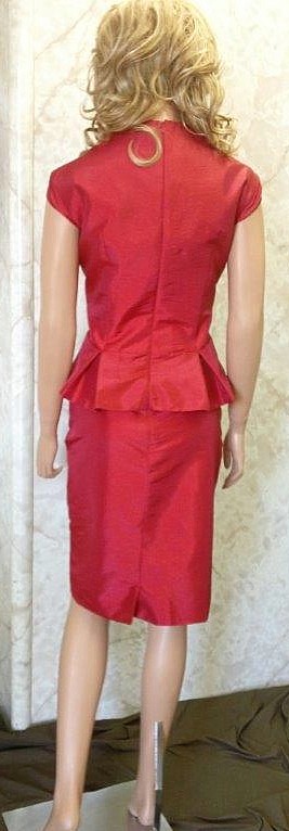 red pageant interview suit