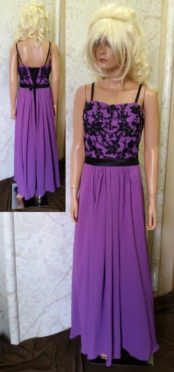 purple black chiffon bridesmaid dress