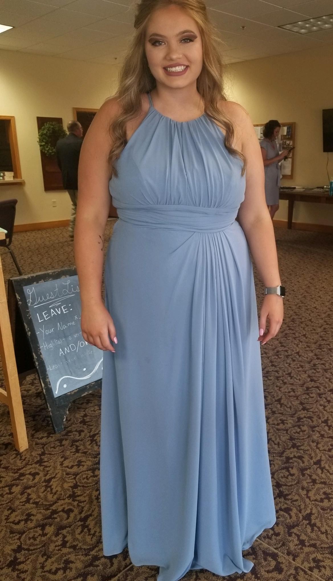 dusty blue dress