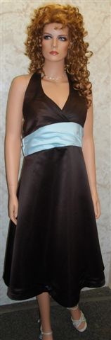 Short chocolate halter dress