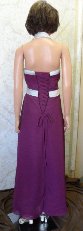 raspberry and silver bridesmaid dress