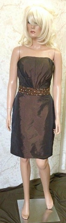 Bridesmaid Strapless chocolate dress