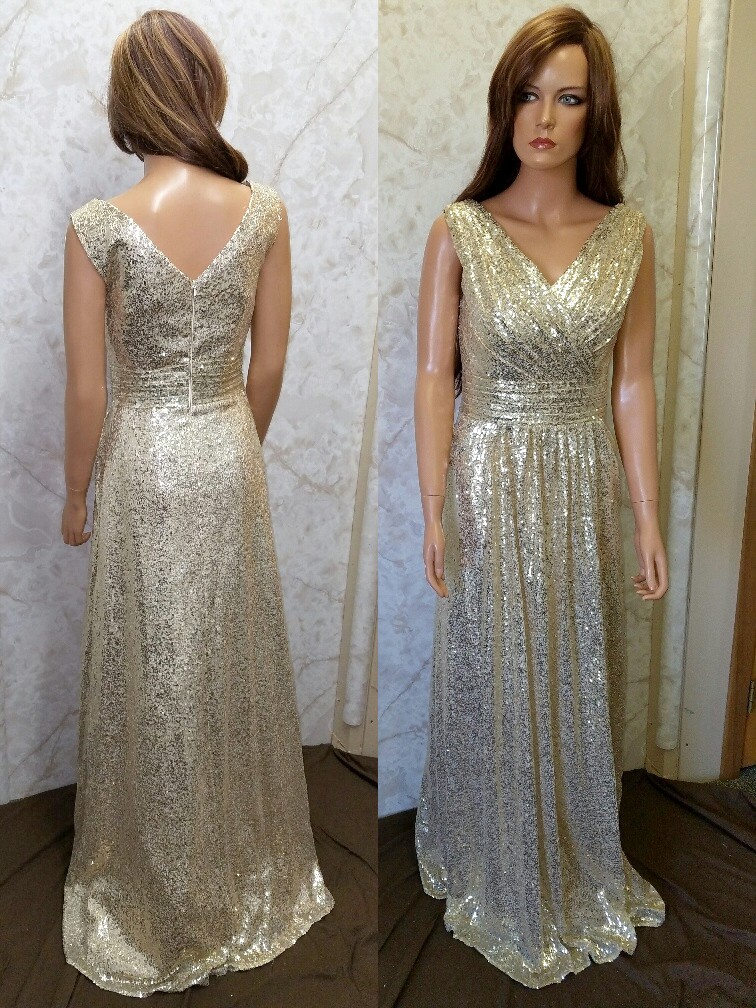 gold sequin bridesmaid dresses 