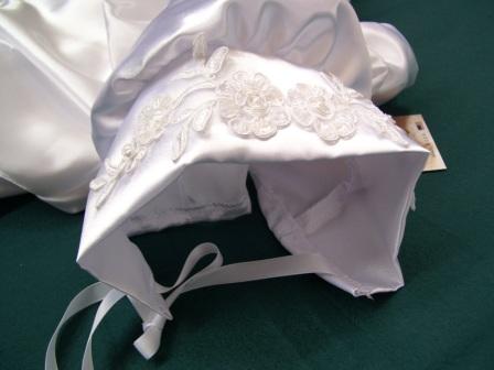 christening gowns and bonnet