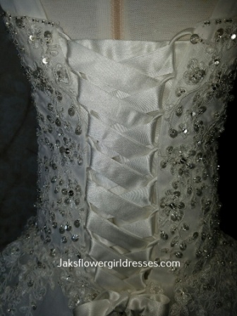lace applique flower girl dress