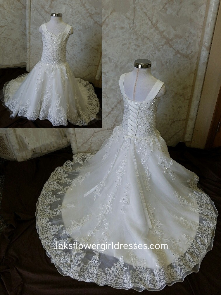 Miniature lace wedding dress
