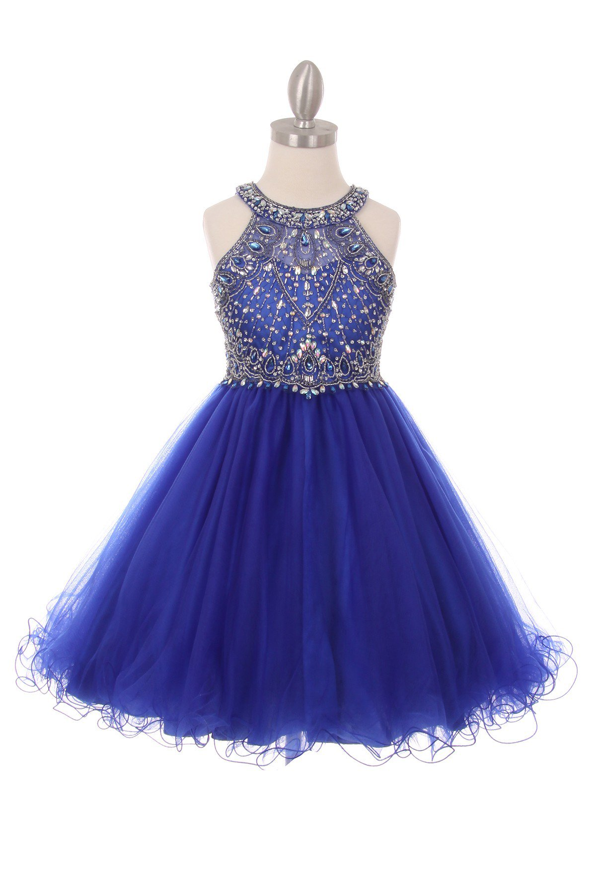 royal blue special occasion dress