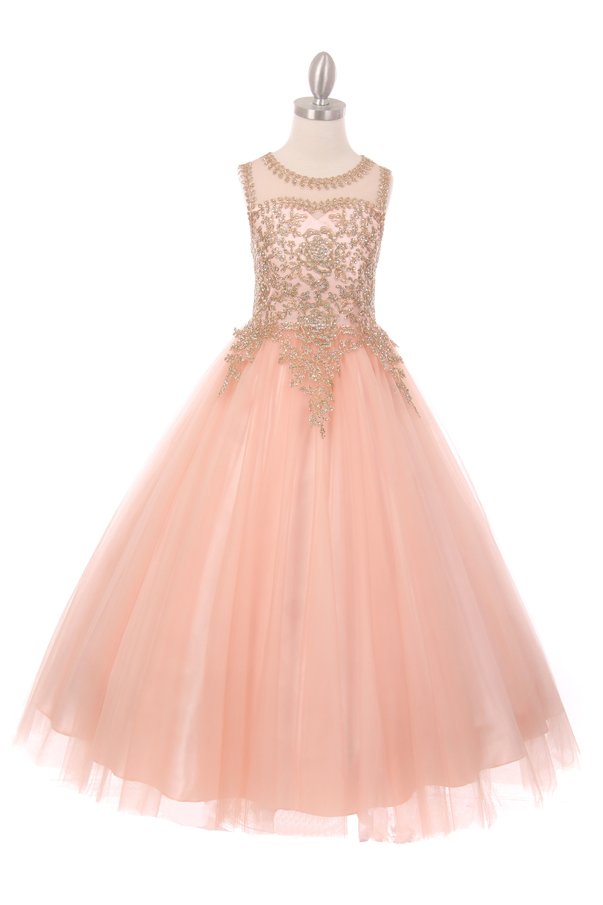 blush junior bridesmaid dress