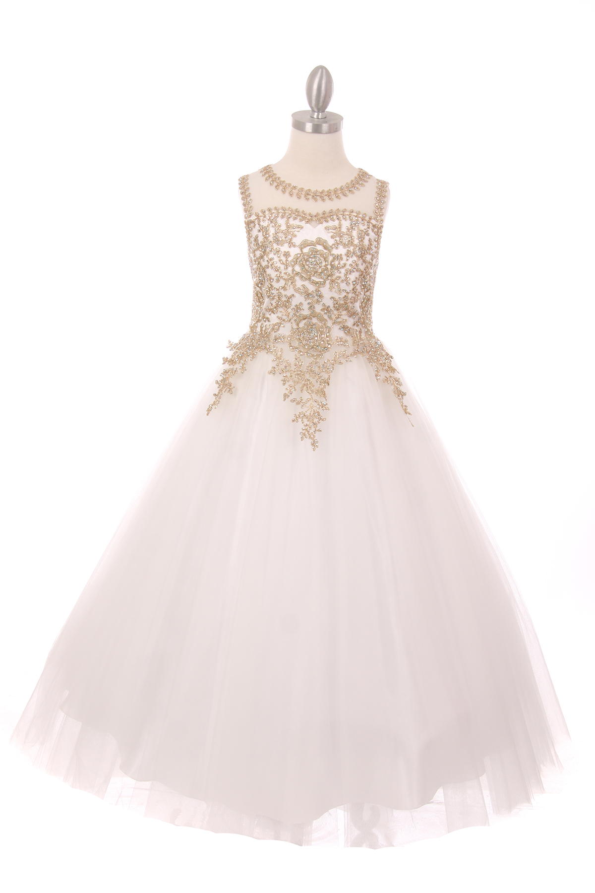 off white junior bridesmaid dress