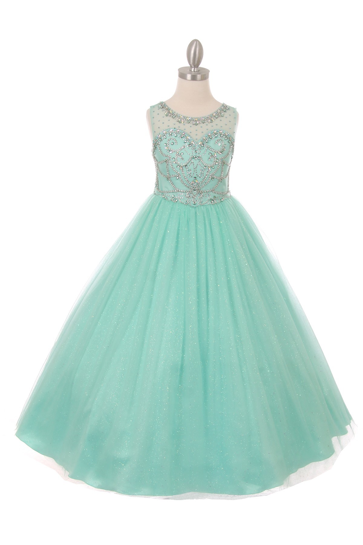 mint green girls pageant dresses