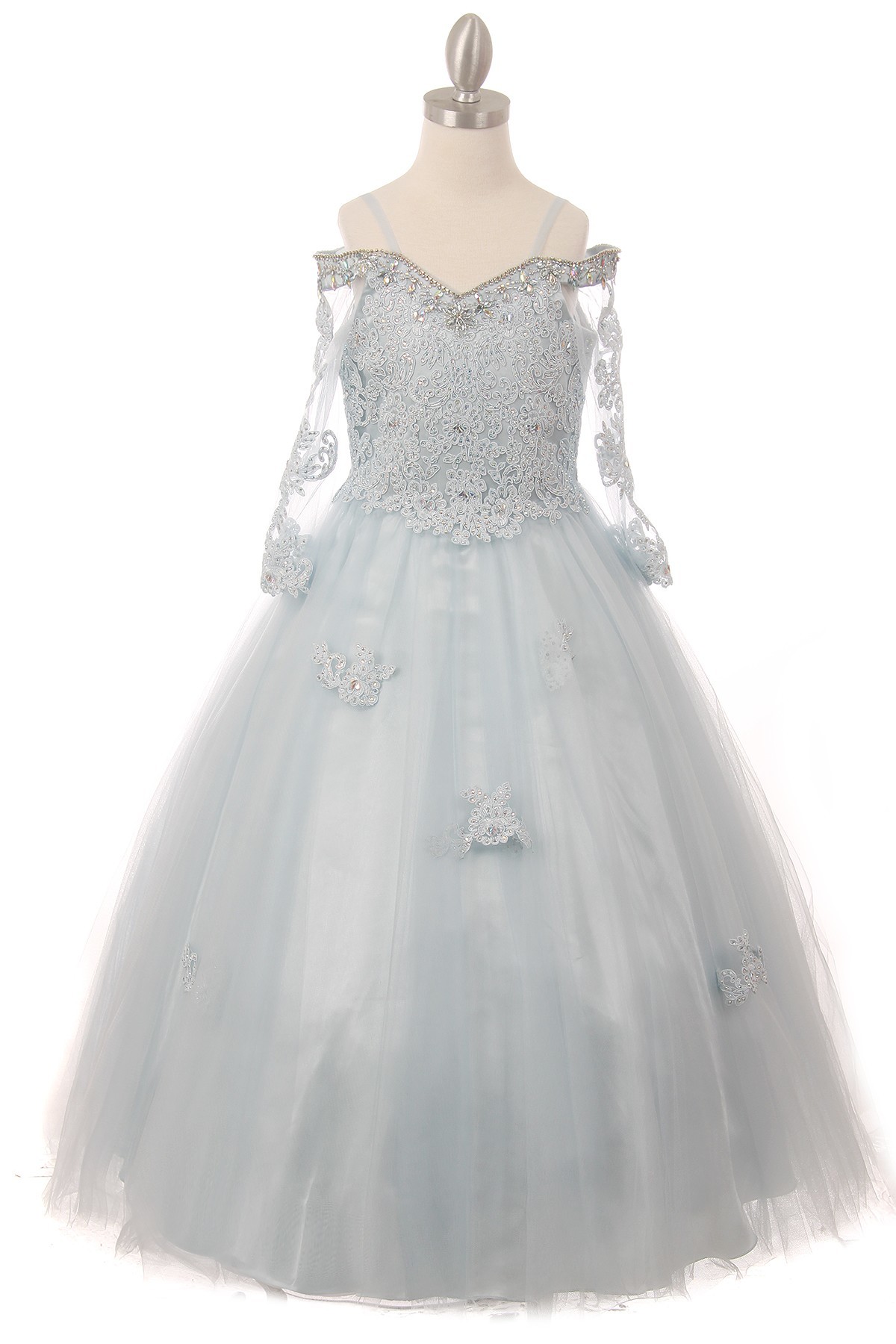 blue pageant dresses for little girls