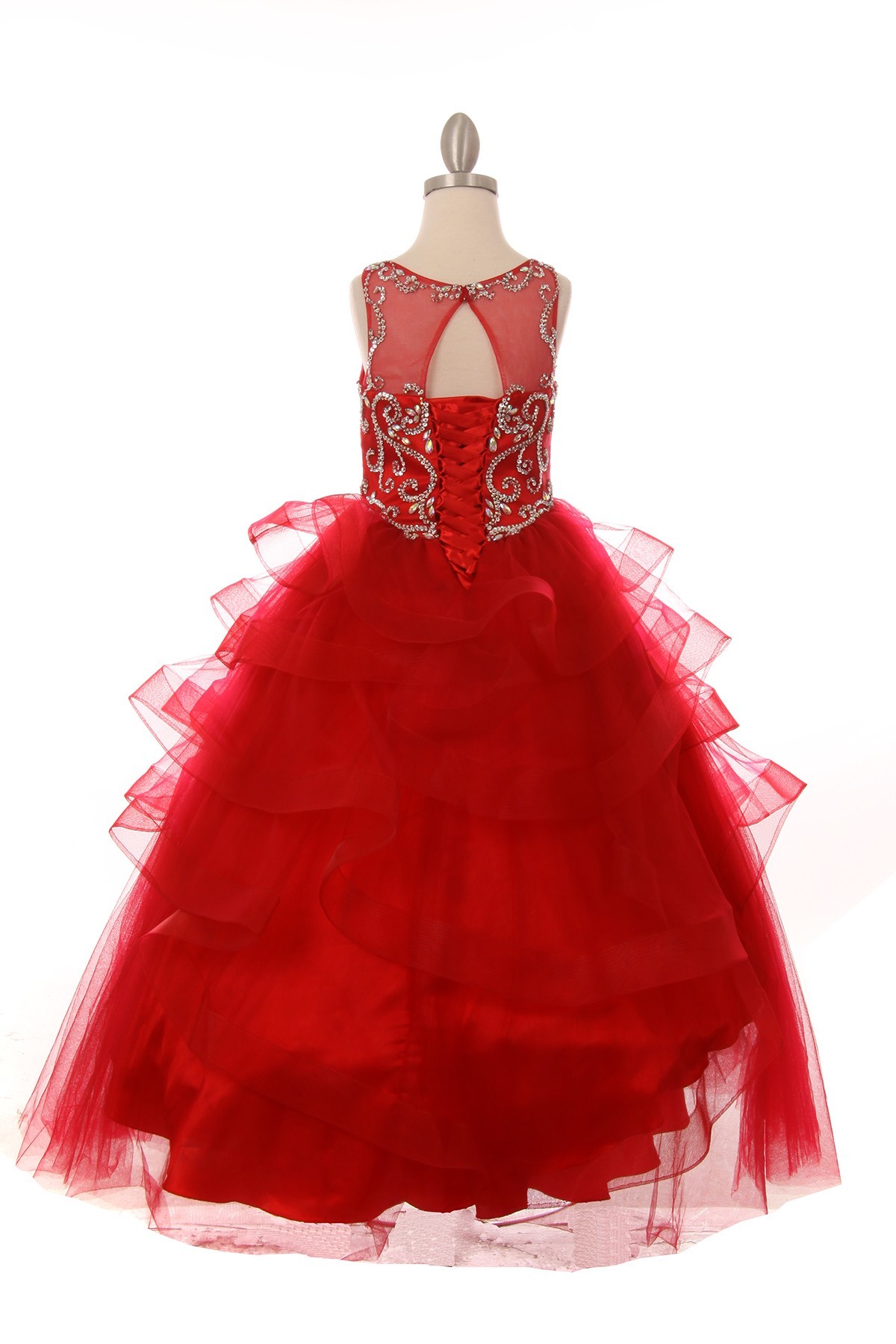 red pageant dress