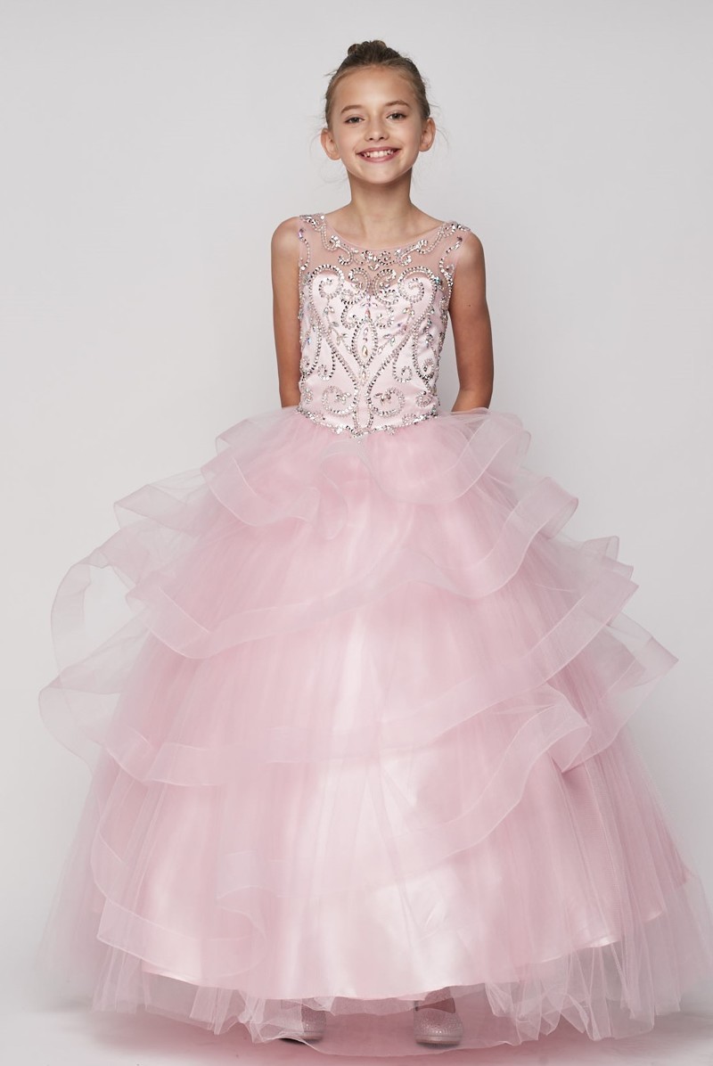 pink ruffle dresses