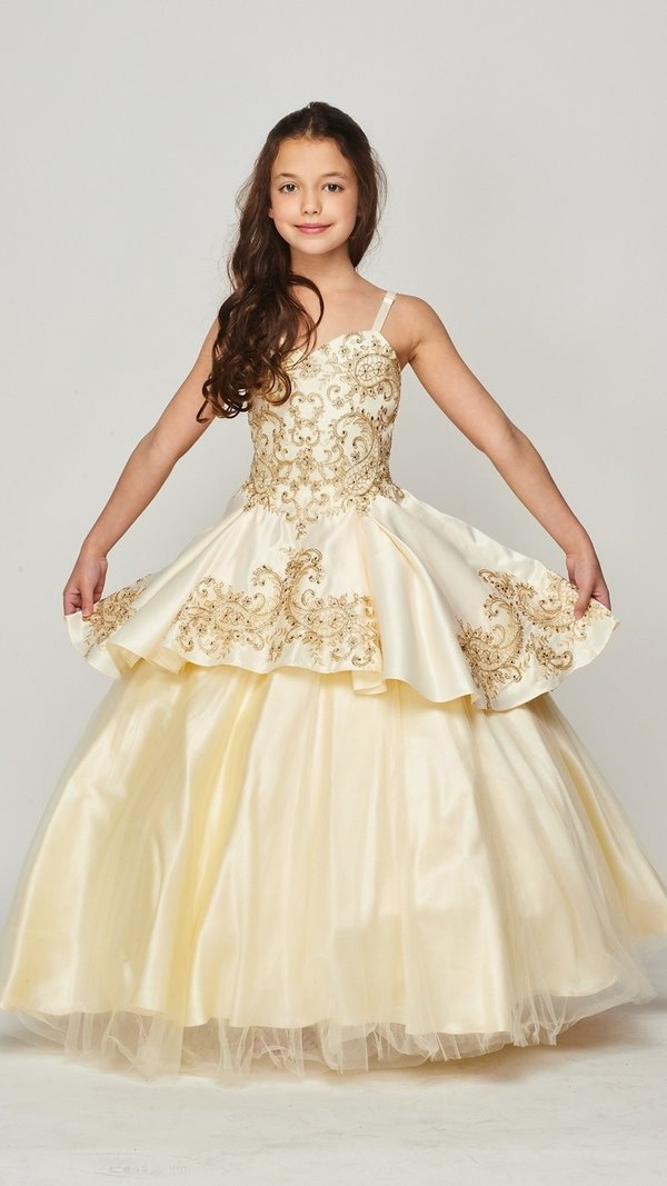 champagne ball gown
