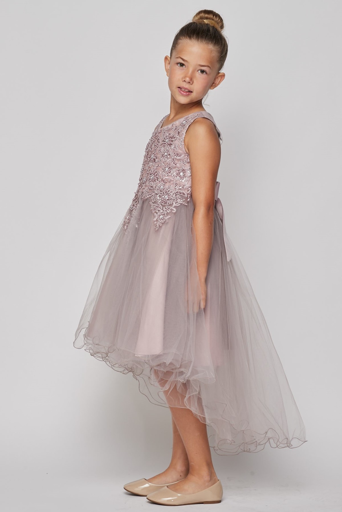 girls tulle high low dress