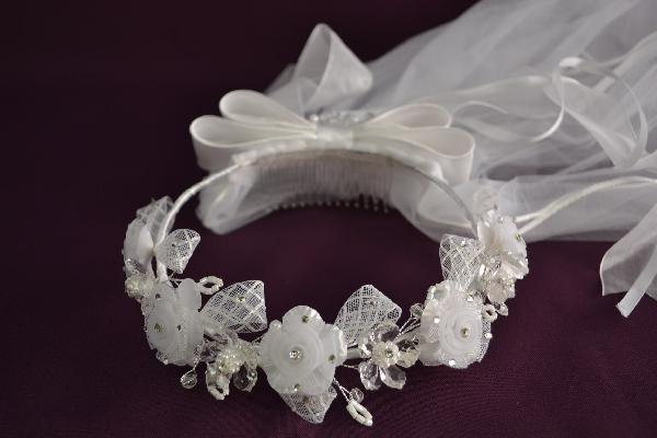 floral headband veil