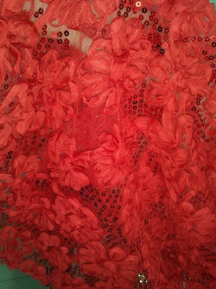 coral ribbon fabric
