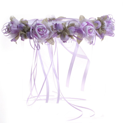 lavender flower girl headpiece