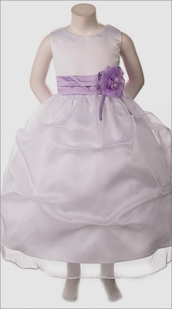 white and lilac girls size 2 dress