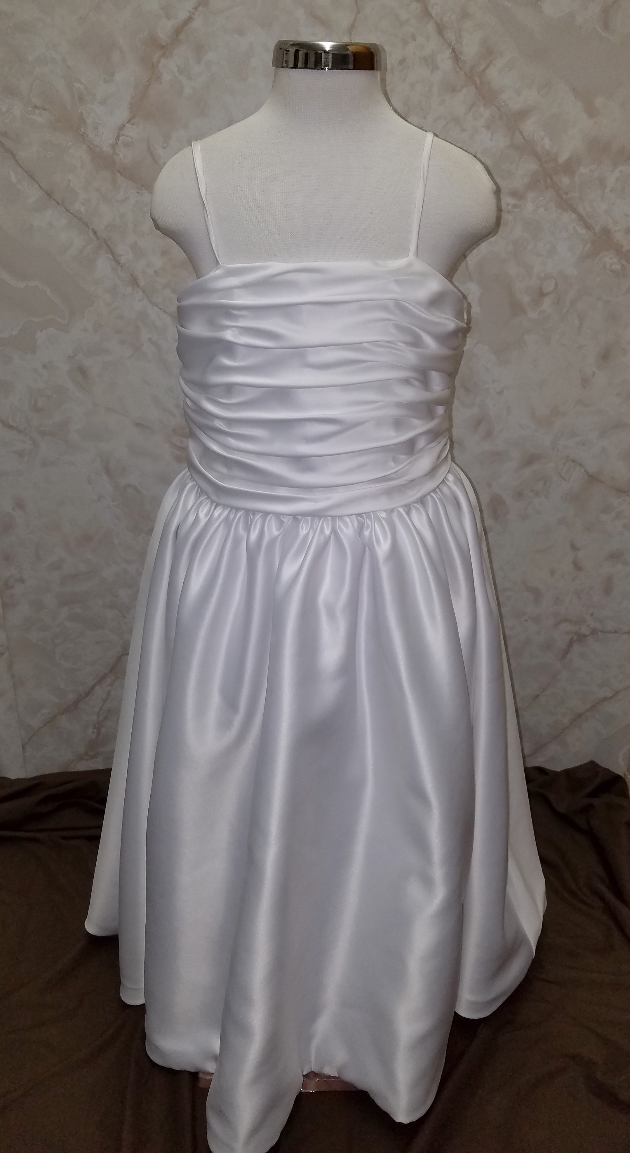 satin white dress size 5