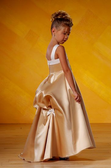 gold pageant dresses for girls