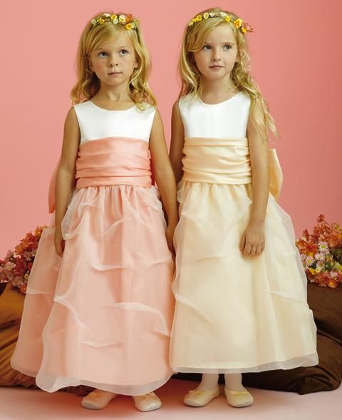 girls peach pick up dress