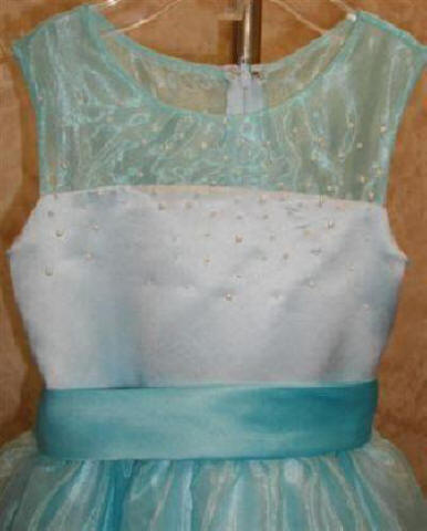 custom pool blue flower girl dresses ready to ship