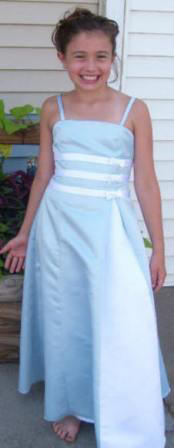 baby blue custom bridesmaid dress