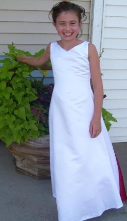 white dress
 flower girl dress