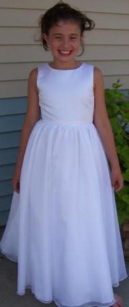 long white flower girl dress on sale