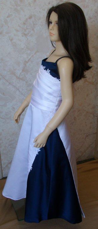 white and navy blue bridesmaid dresses