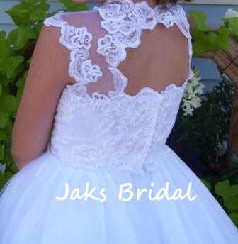 bridal gown,Flower girl dress with train, junior bride