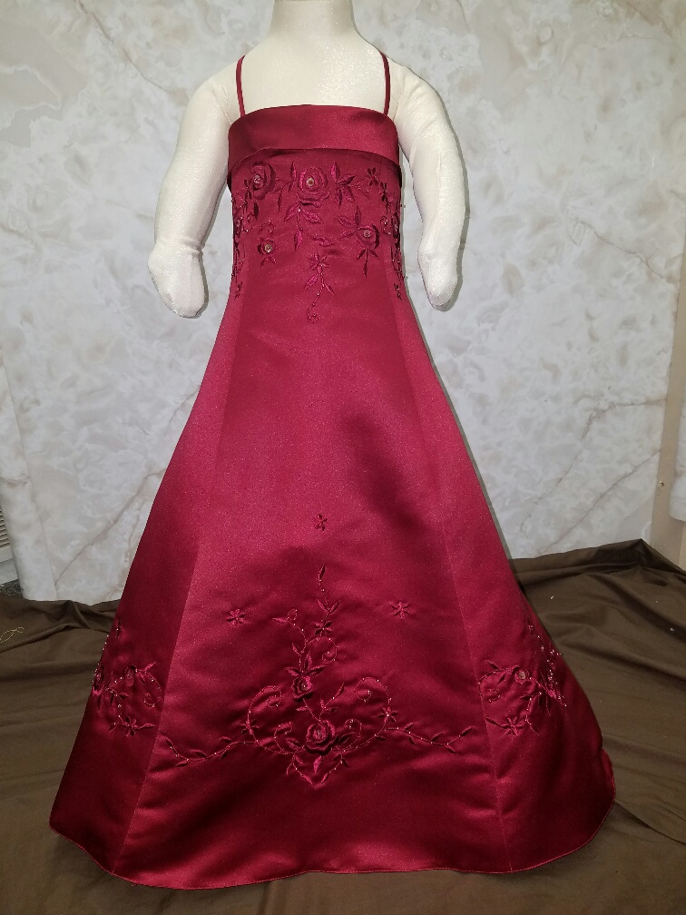 girls size 2 dress in apple red