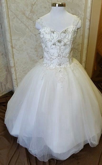 Jr bride dress to match bride with beaded embroidery
