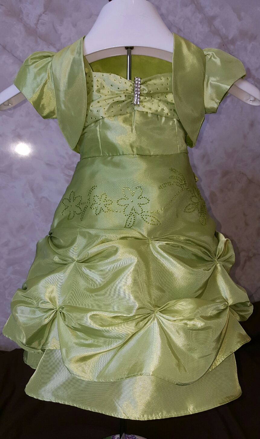 Lime green infant Easter dress sale.