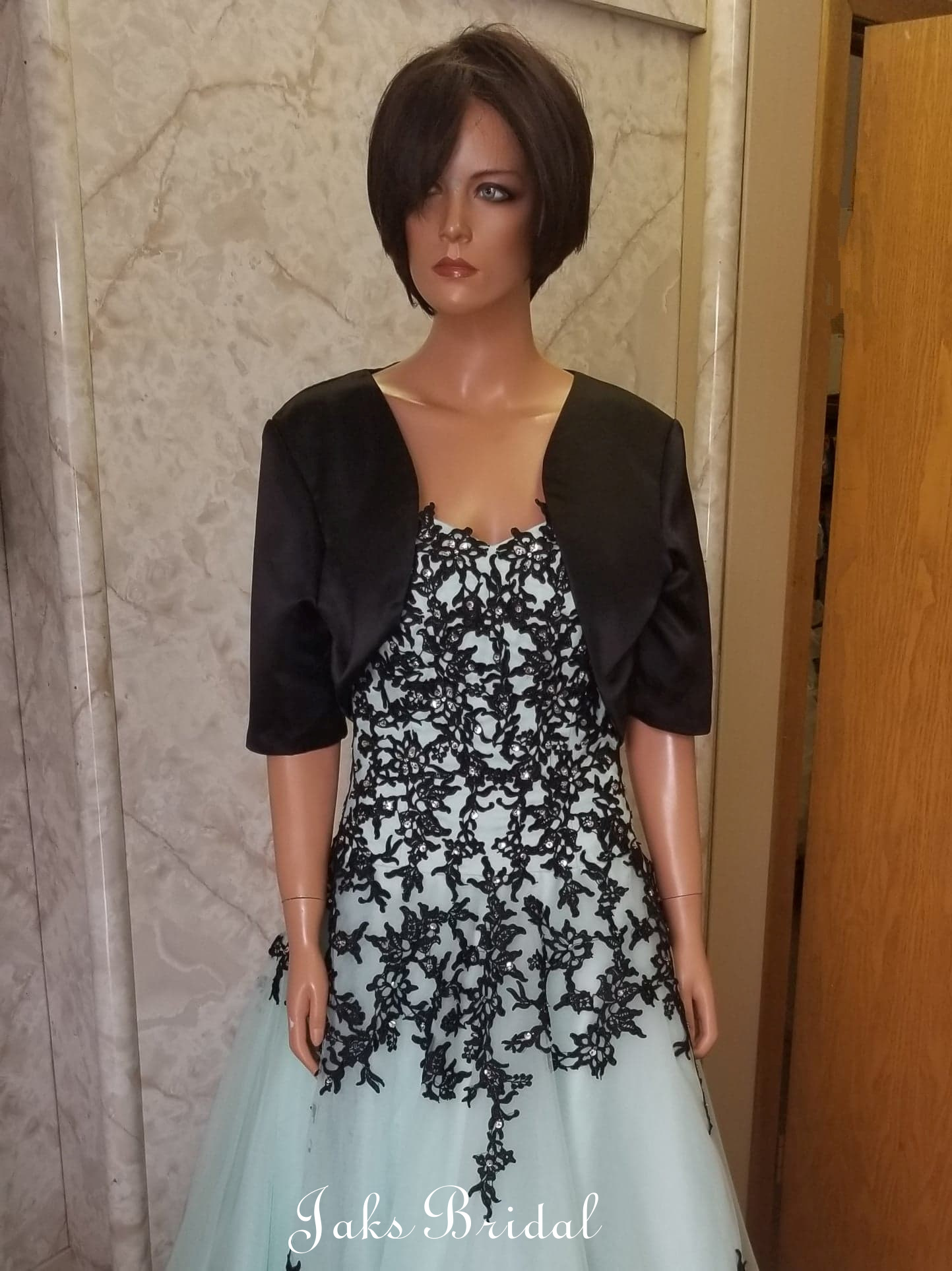 prom gown with bolero jacket