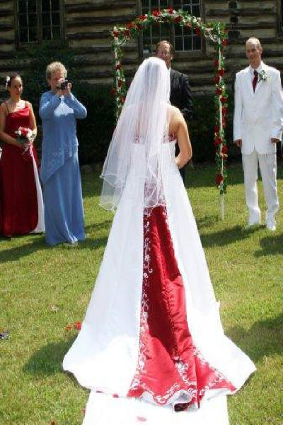 matching bridal gown with color