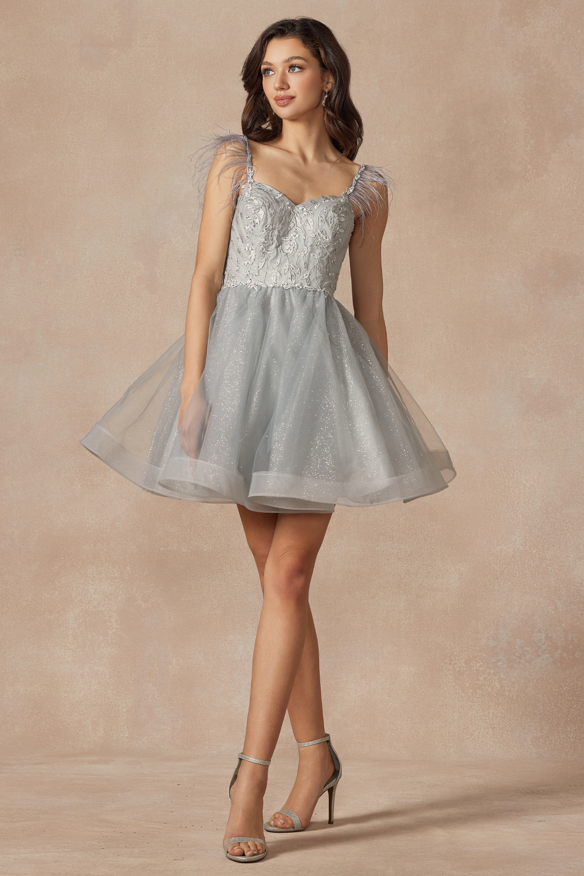 silver after party dress